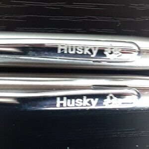 Pair of Brushed Chrome Husky Engraved Cross Pens